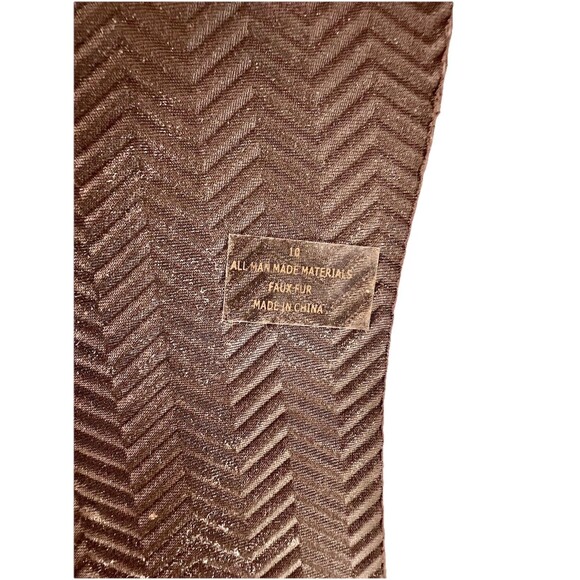 Isaac Mizrahi Suede Look Sweater Cuff Faux Fur Lined Booties Brown Womens Sz 10 - Picture 8 of 8